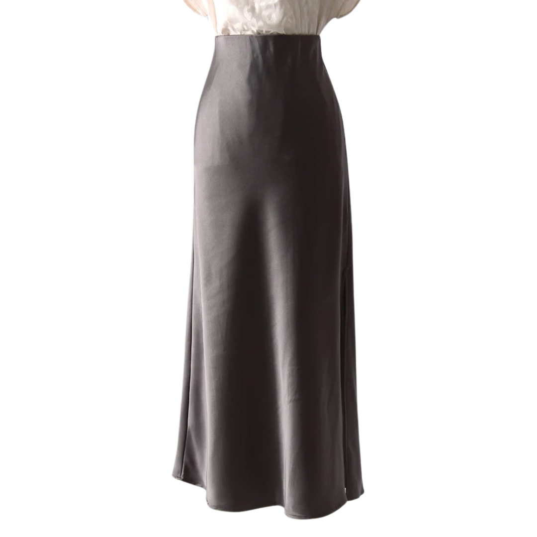 Kvinder split satin nederdel