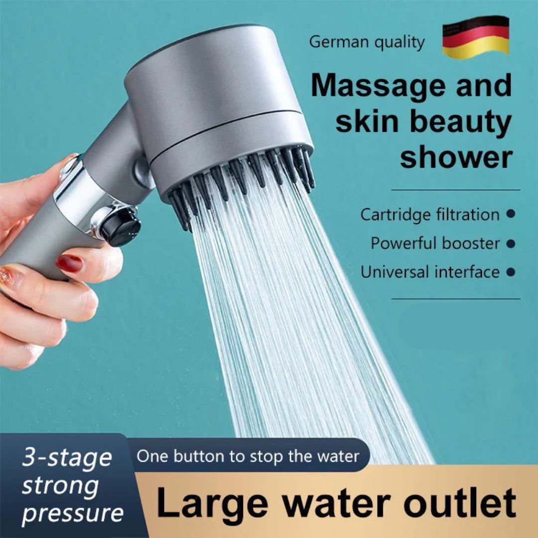 AquaFlow | Bruserhoved med tre indstillinger-zarada.dk