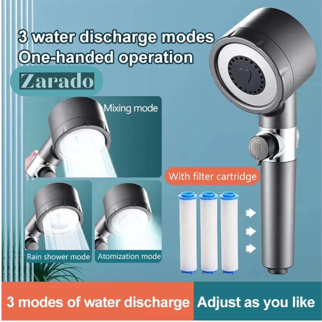 AquaFlow | Bruserhoved med tre indstillinger-zarada.dk