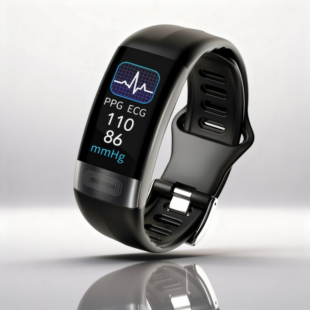 Smartwatch med EKG, hjertefrekvens, blodtryk & søvntracking til damer og herrer | Fitness Tracker | Vitaro