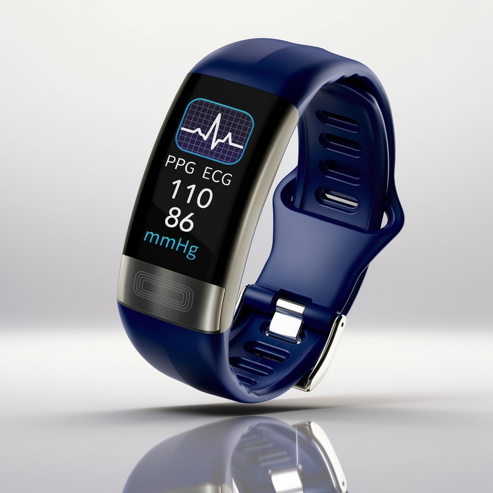 Smartwatch med EKG, hjertefrekvens, blodtryk & søvntracking til damer og herrer | Fitness Tracker | Vitaro