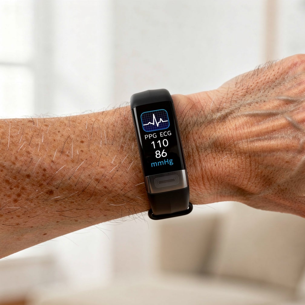 Smartwatch med EKG, hjertefrekvens, blodtryk & søvntracking til damer og herrer | Fitness Tracker | Vitaro