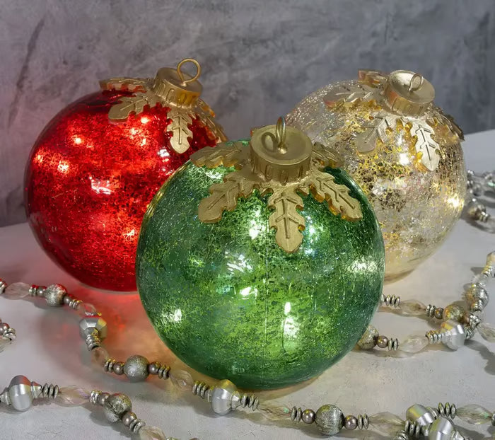 GlowSphere LED-Julebold – Varm Stemningsbelysning med Timerfunktion