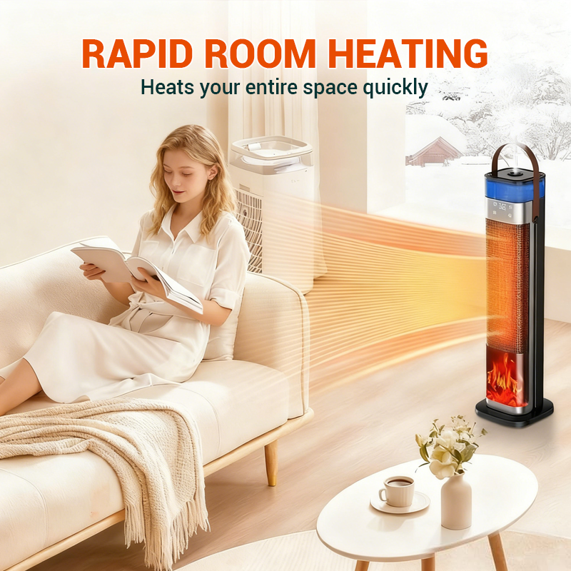 PTC Fan Heater 2000W with Humidifier – 2-in-1 Electric Heating