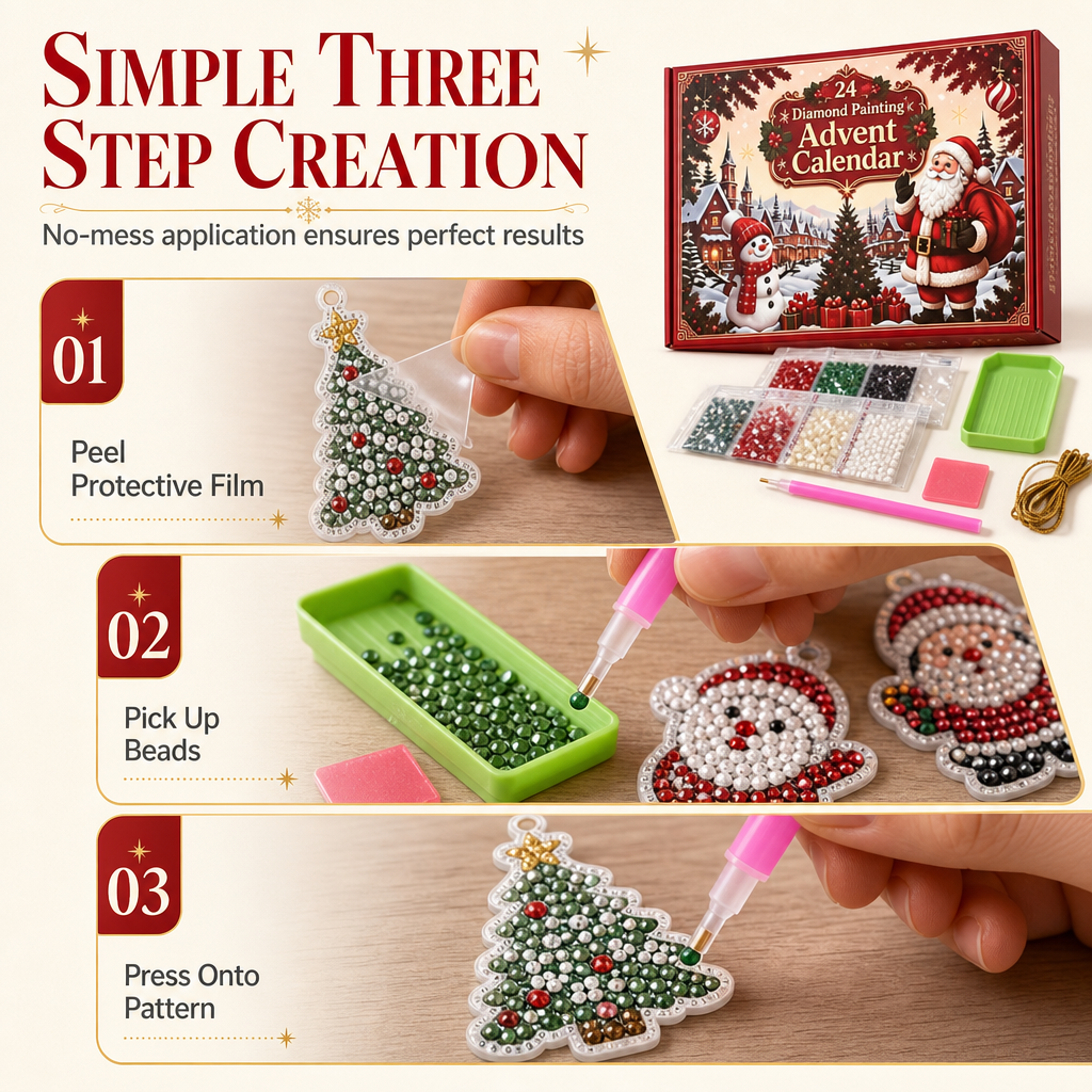 DIY-juldekoration Adventskalender 2026 – 24 dagar