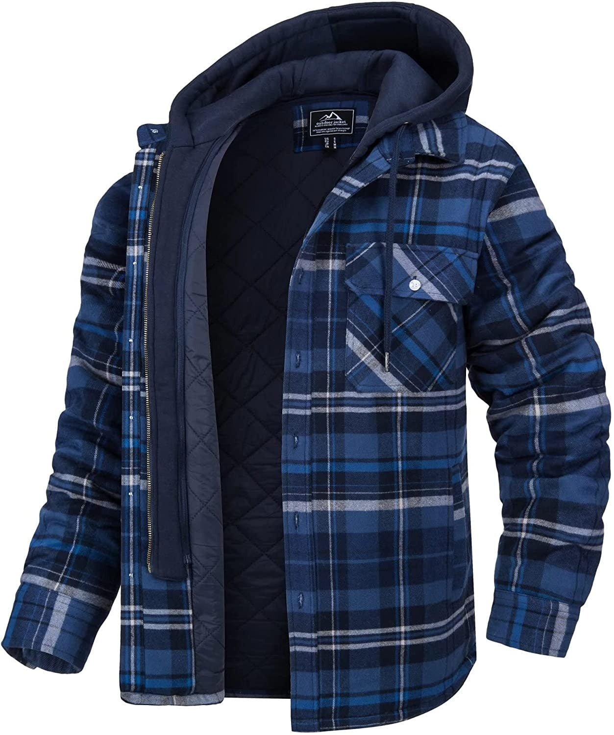 Jared Plaid Jakke Mænd – Varm Foring & Hætte til et Trendy Forårslook