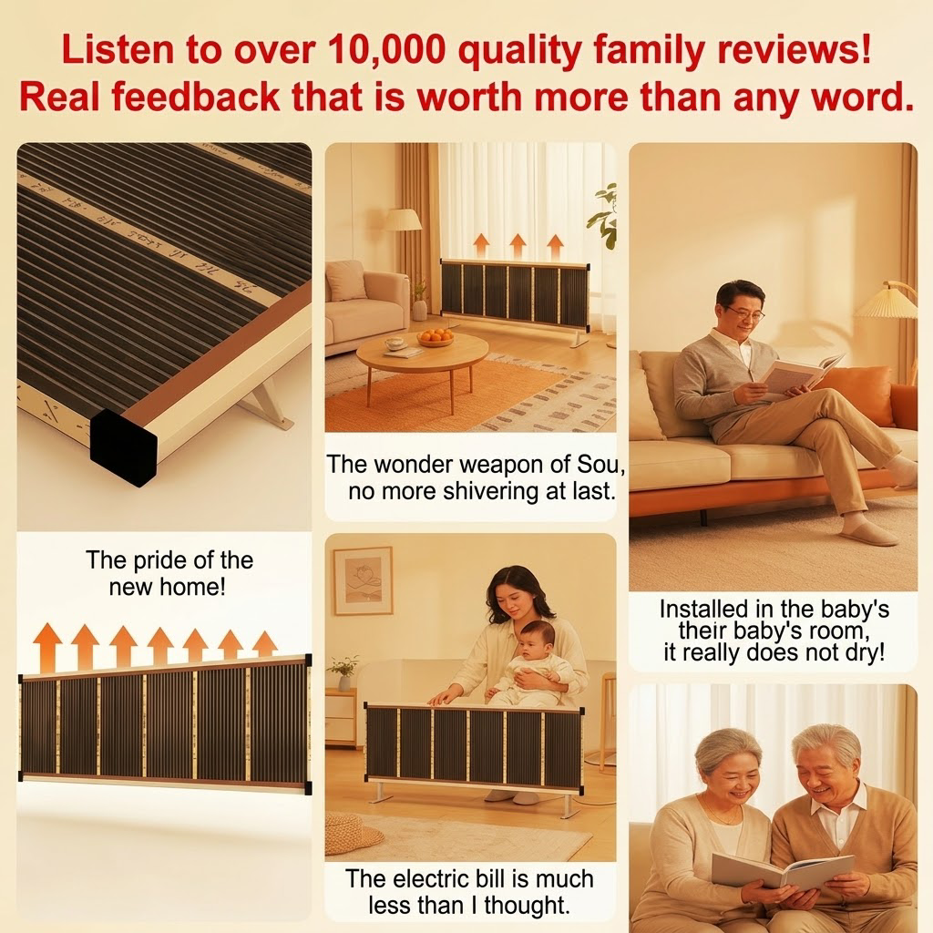 Infrared Wall Heater – Fast 3-Second Heating, Energy-Efficient & Quiet