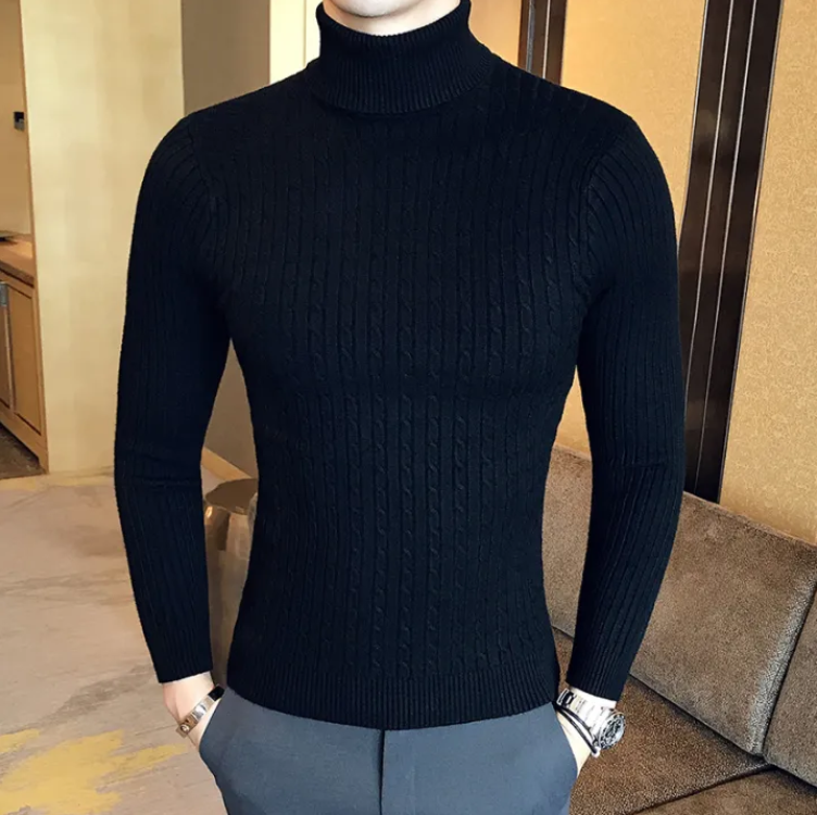 Smal rullekravesweater til mænd