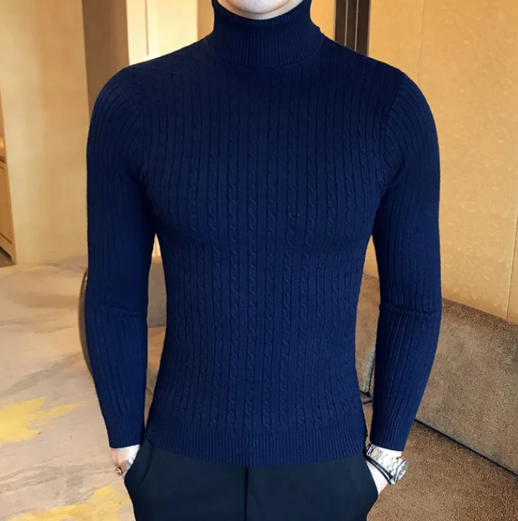Smal rullekravesweater til mænd