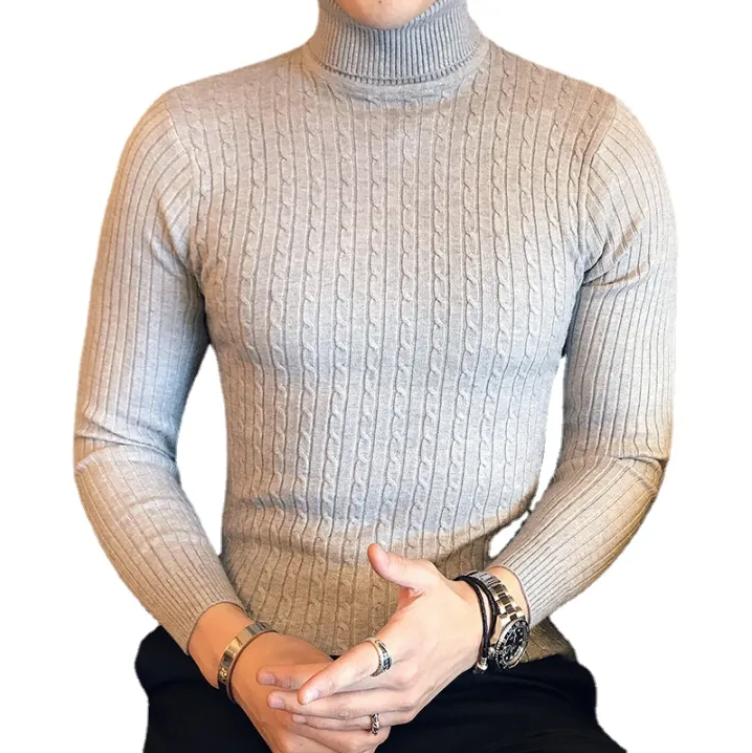 Smal rullekravesweater til mænd