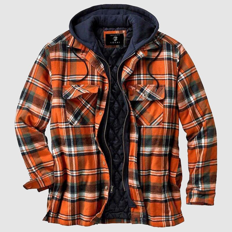 Andre Herre Jakke – Varm & Behagelig Flannel Lumberjack Jakke i Klassisk Stil