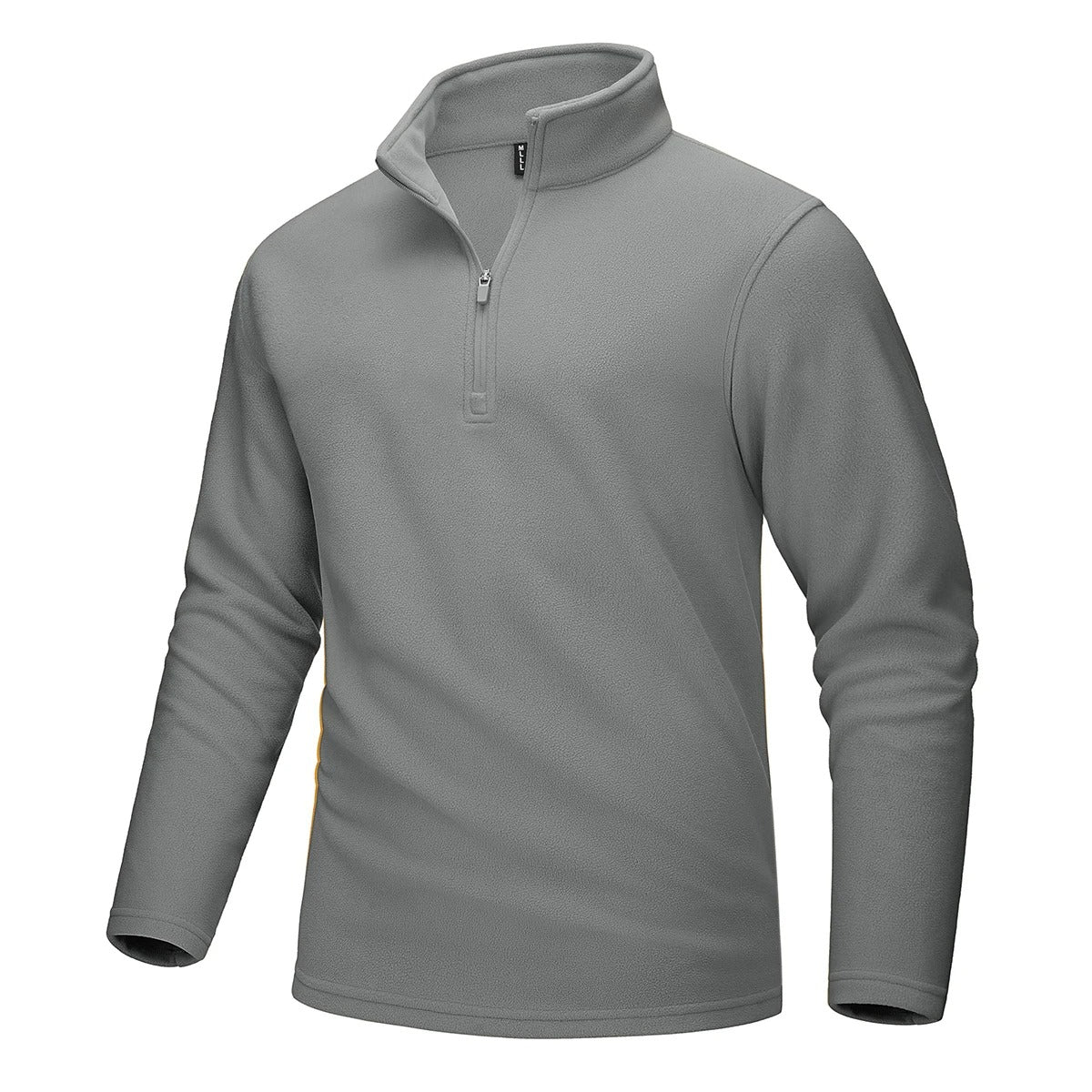 Fleece-sweater med halv lynlås til mænd