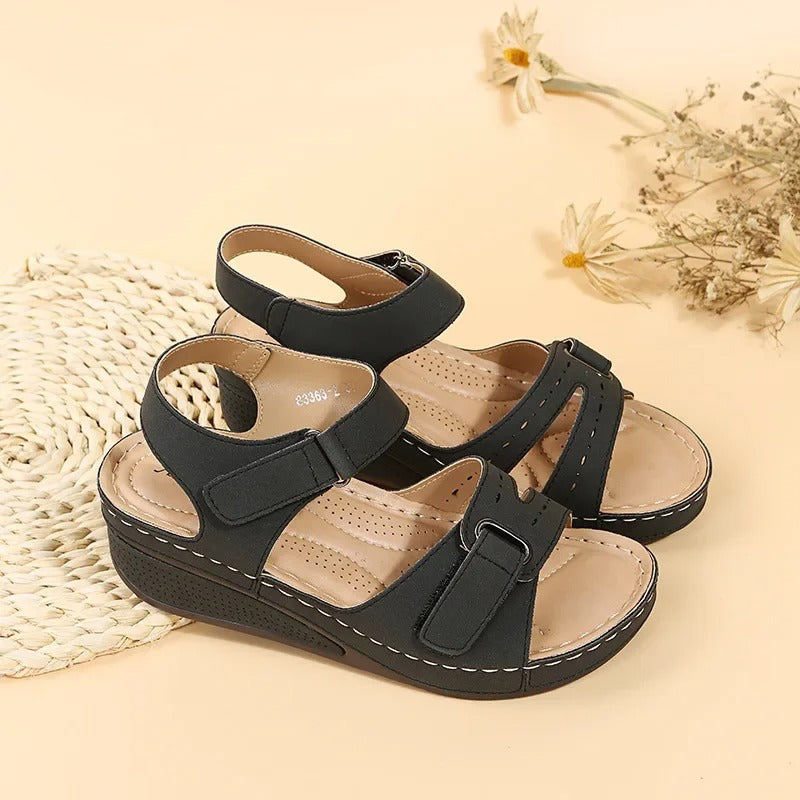 Kvindernes PU Chunky Platform Walking Sandals