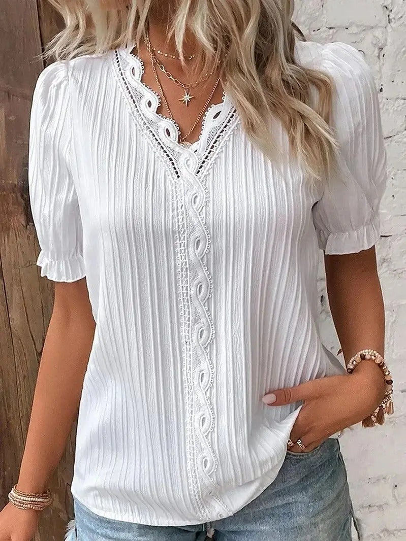 Plus Size kortærmet casual top til kvinder
