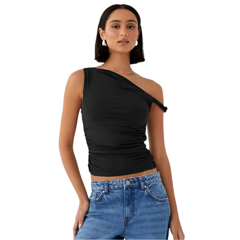 Off-shoulder crop tank top til kvinder