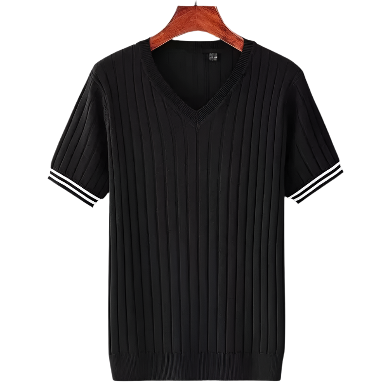 Slim fit T-shirt med V-hals til mænd