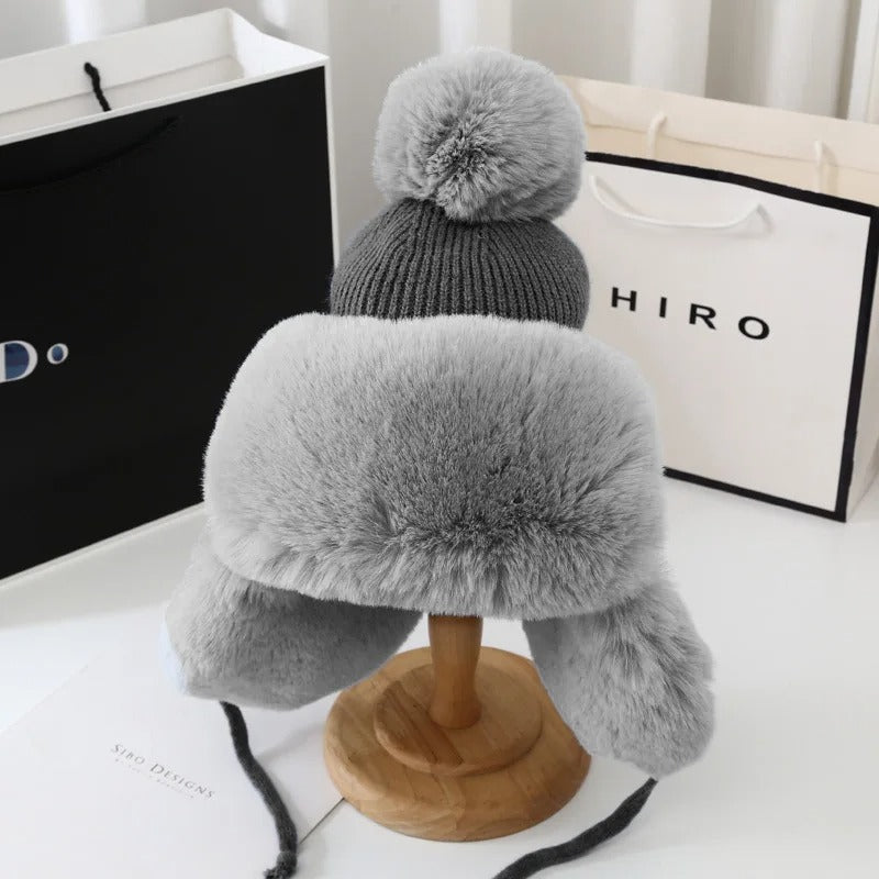 Winter Trapper Earflap Beanie Hat