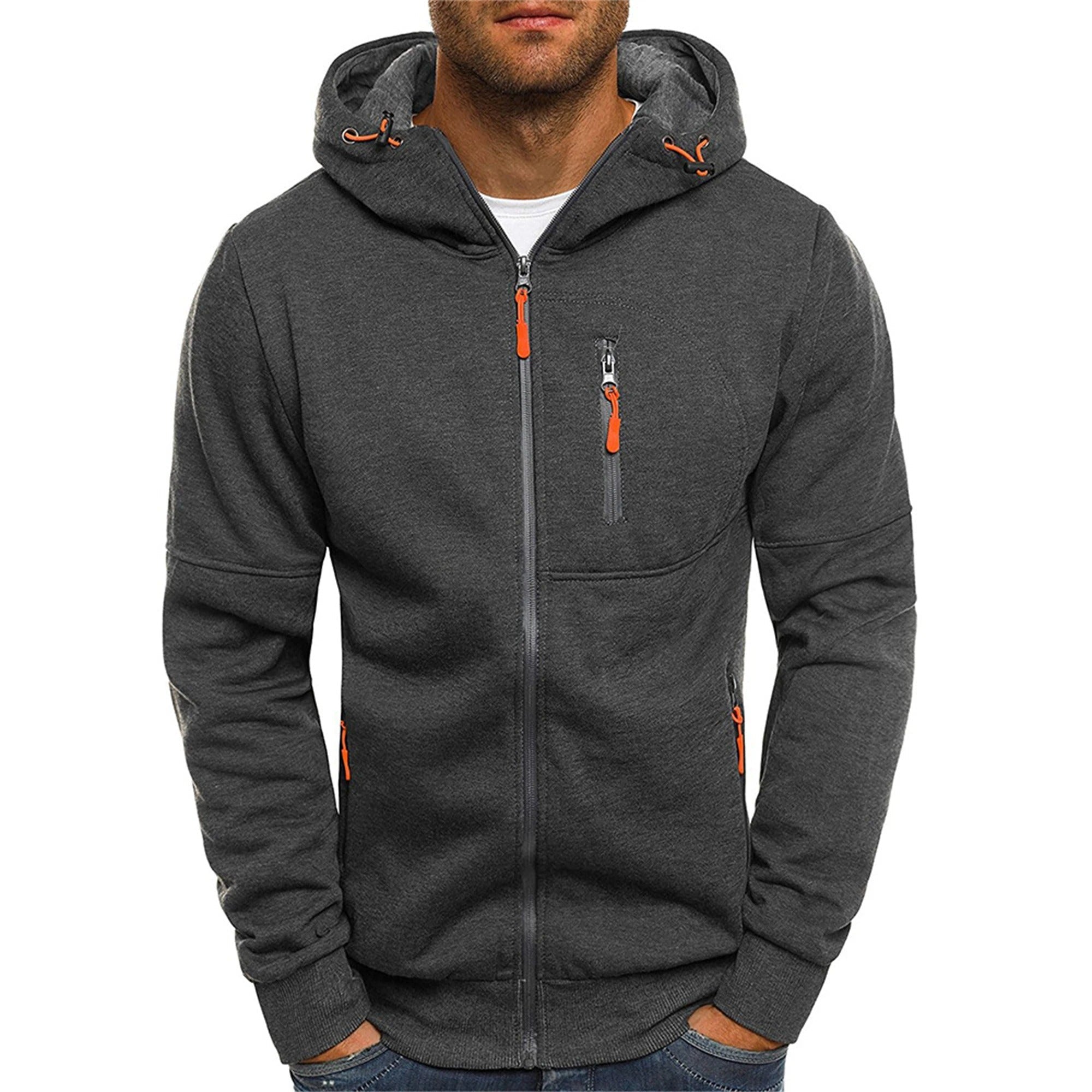 Afslappet sweatshirt med hætte til mænd