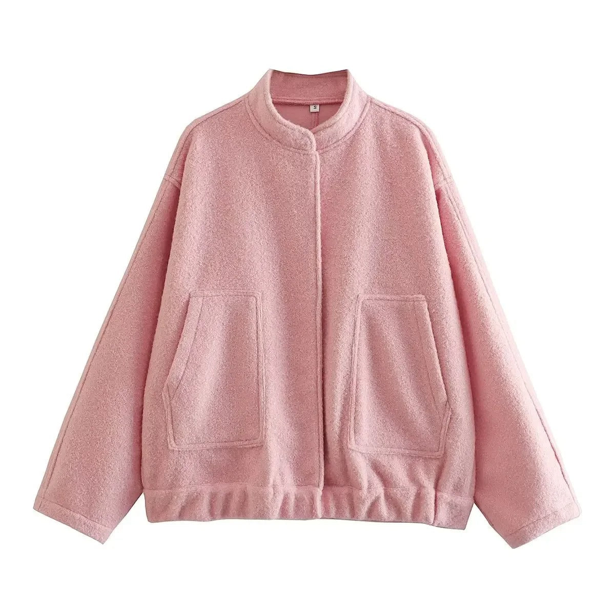 Oversized bomberjakke i tweed til kvinder