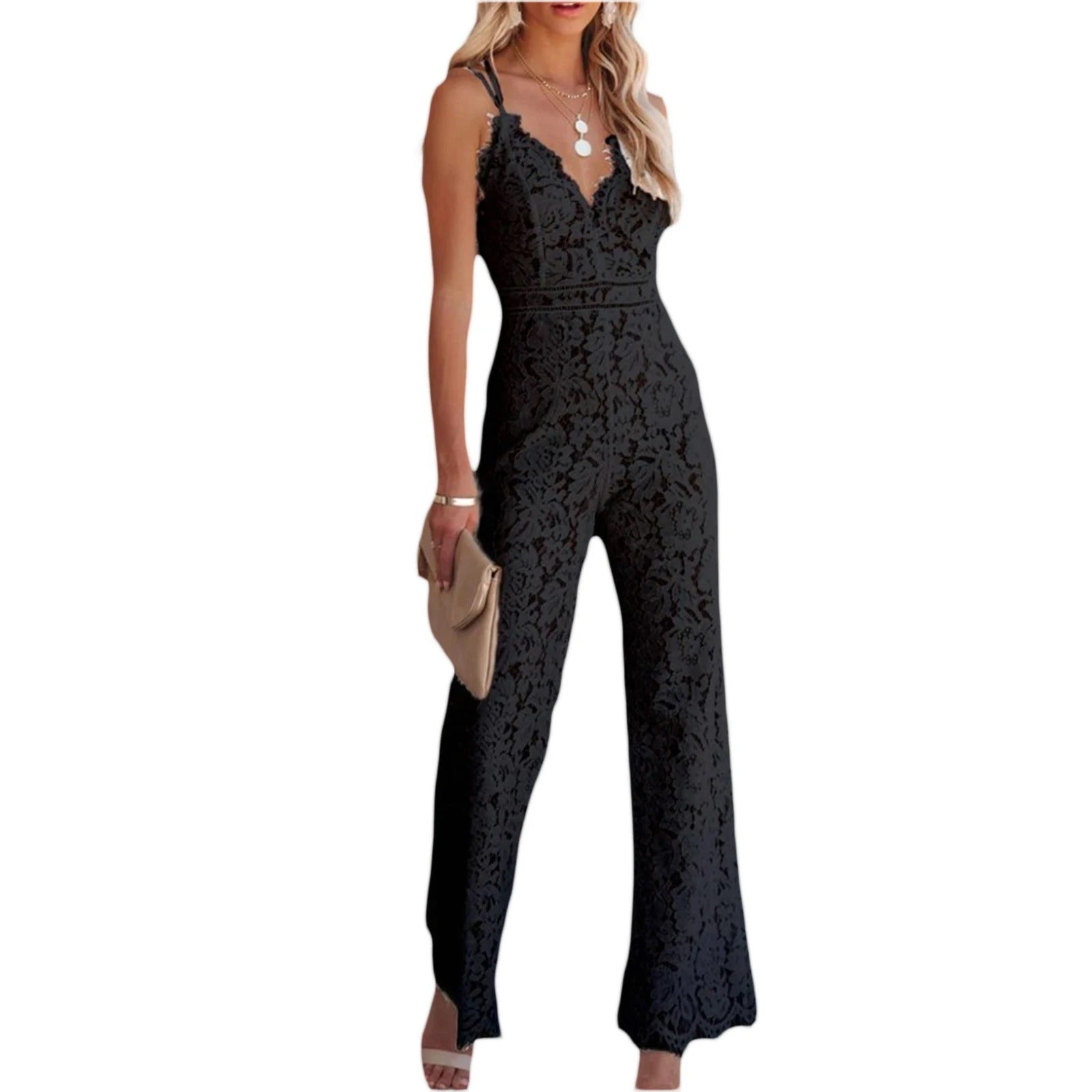 Blomstret jumpsuit til kvinder