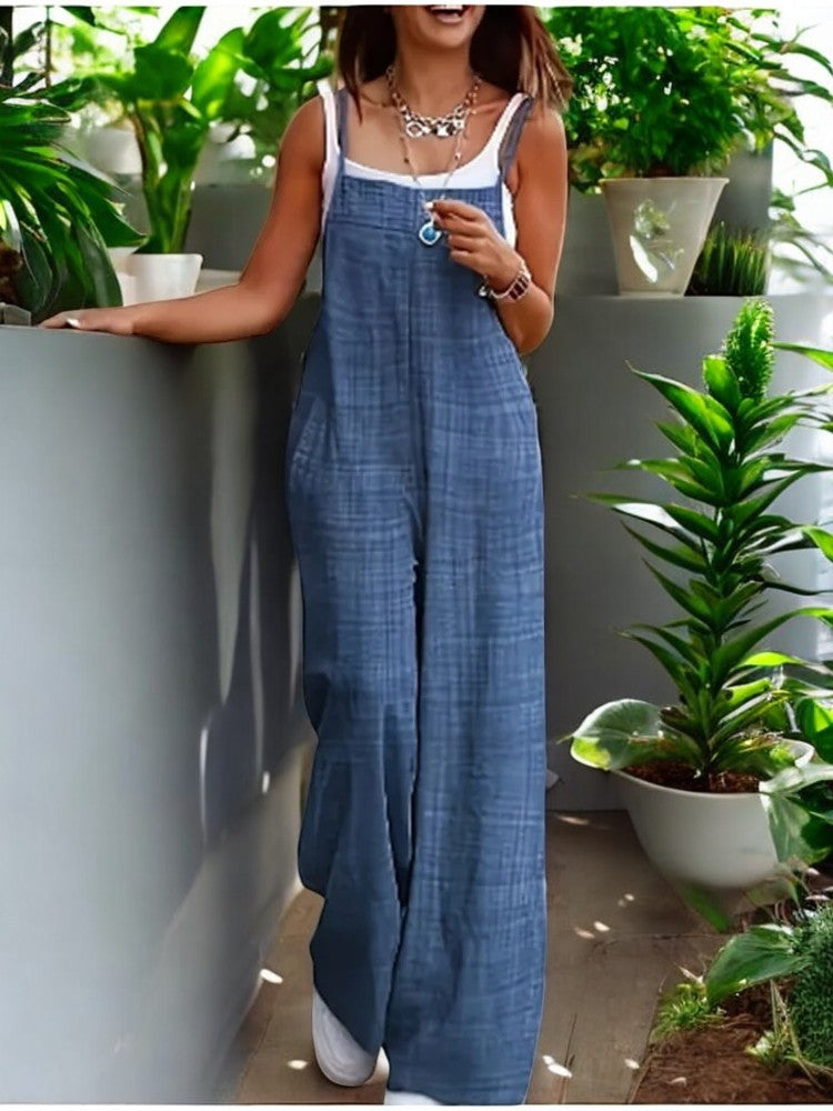 Afslappet ærmeløs jumpsuit til kvinder