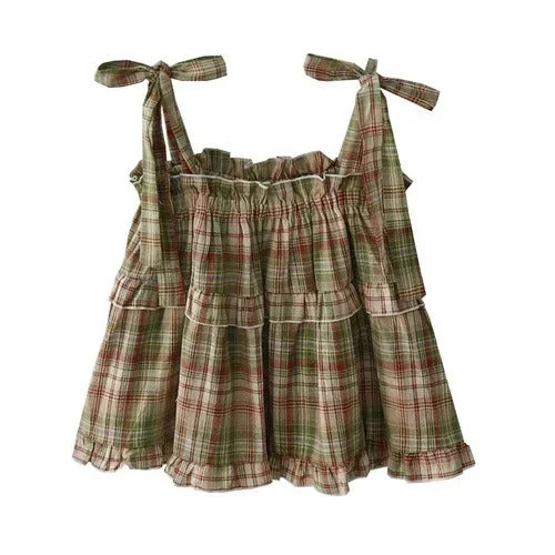 Kvinders ternet snøret ærmeløs kort tank top