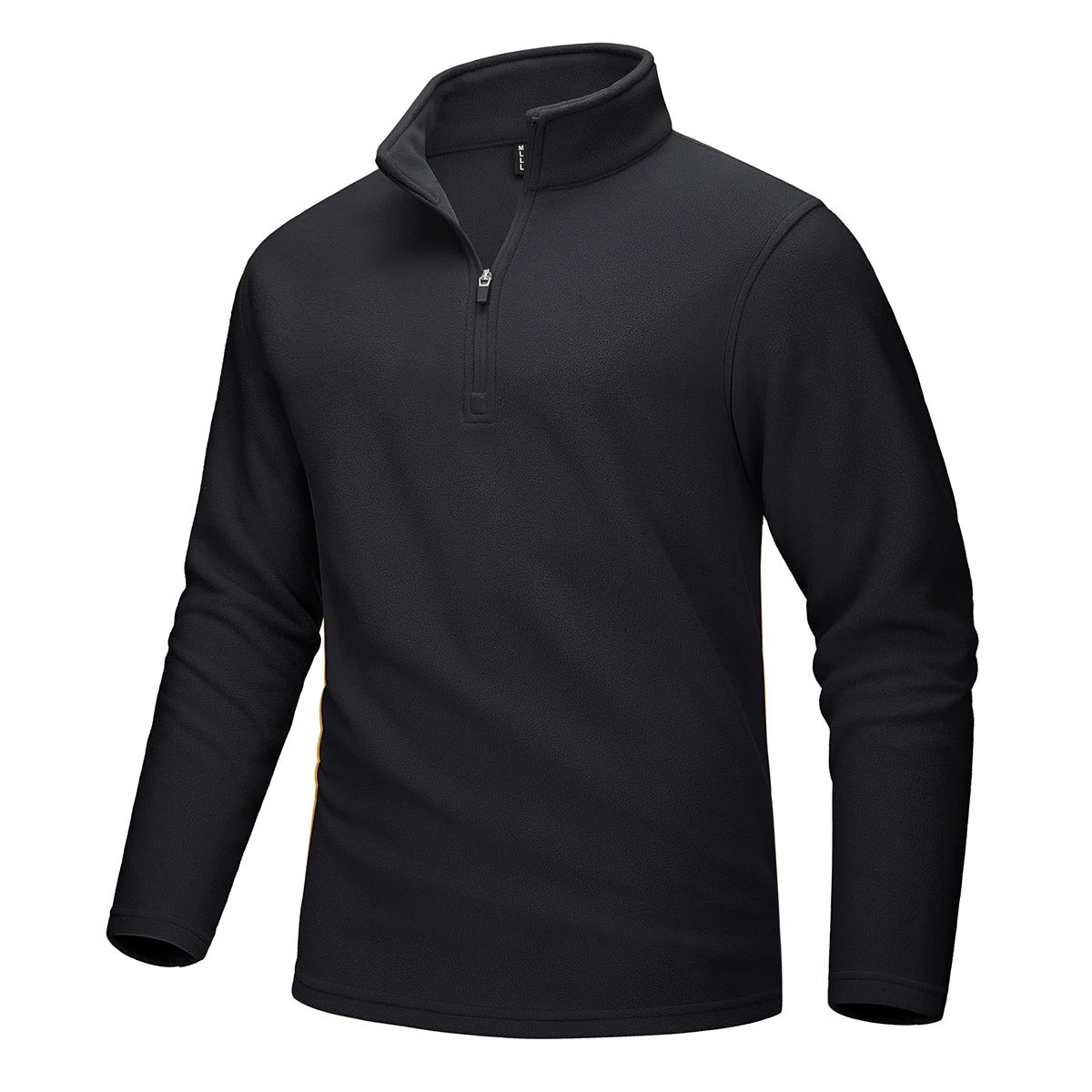 Fleece-sweater med halv lynlås til mænd