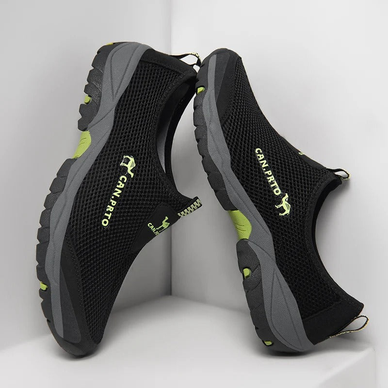 Mesh-slip-on sneakers til mænd