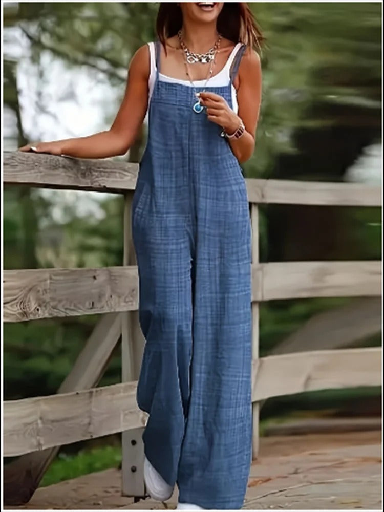 Afslappet ærmeløs jumpsuit til kvinder