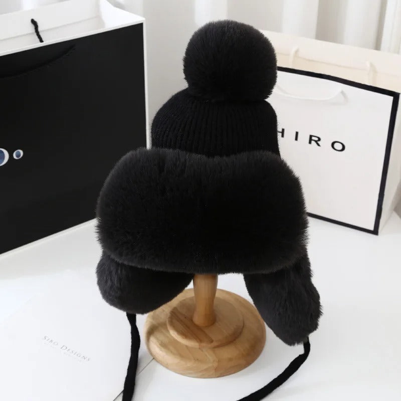 Winter Trapper Earflap Beanie Hat