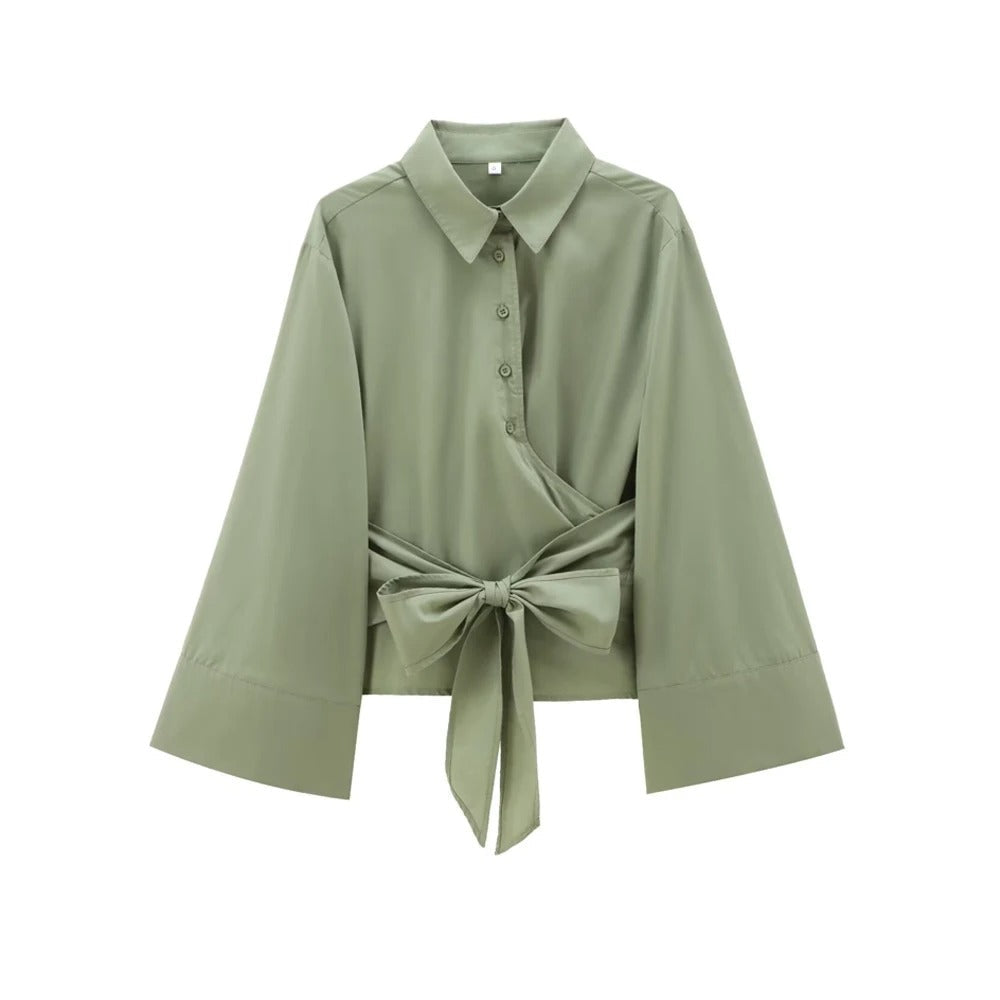 Langærmet Kimono bluse til kvinder