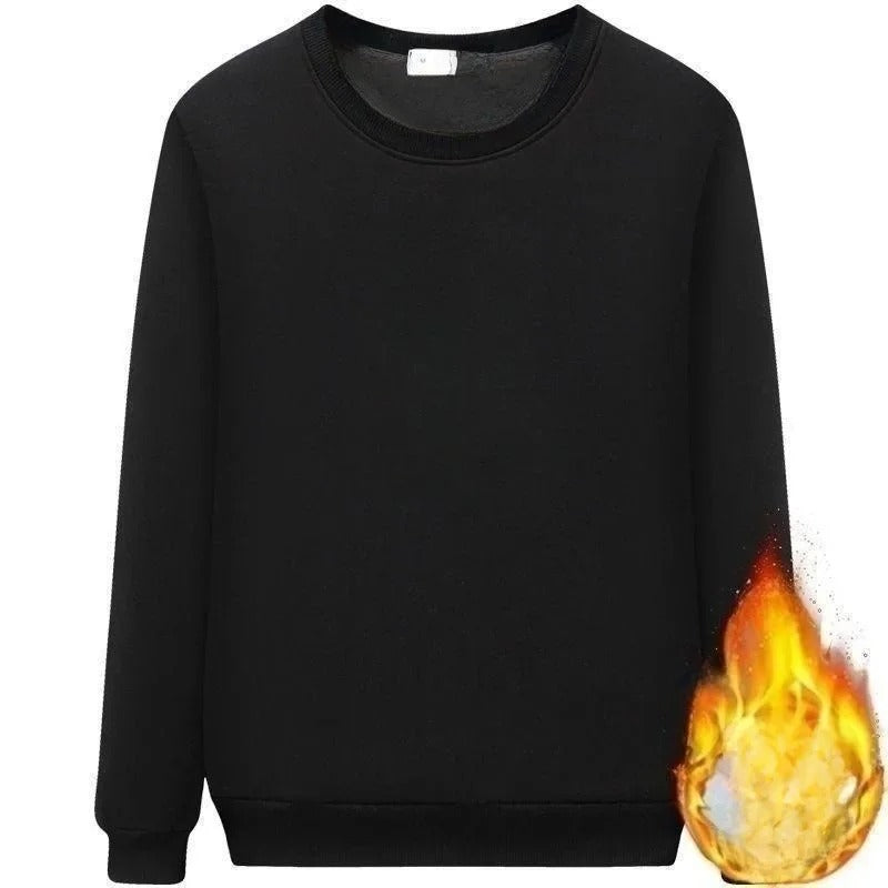 Fleeceforet sweatshirt med rund hals til kvinder