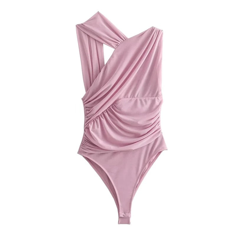 Dame af gennemsigtig tyl off-shoulder top