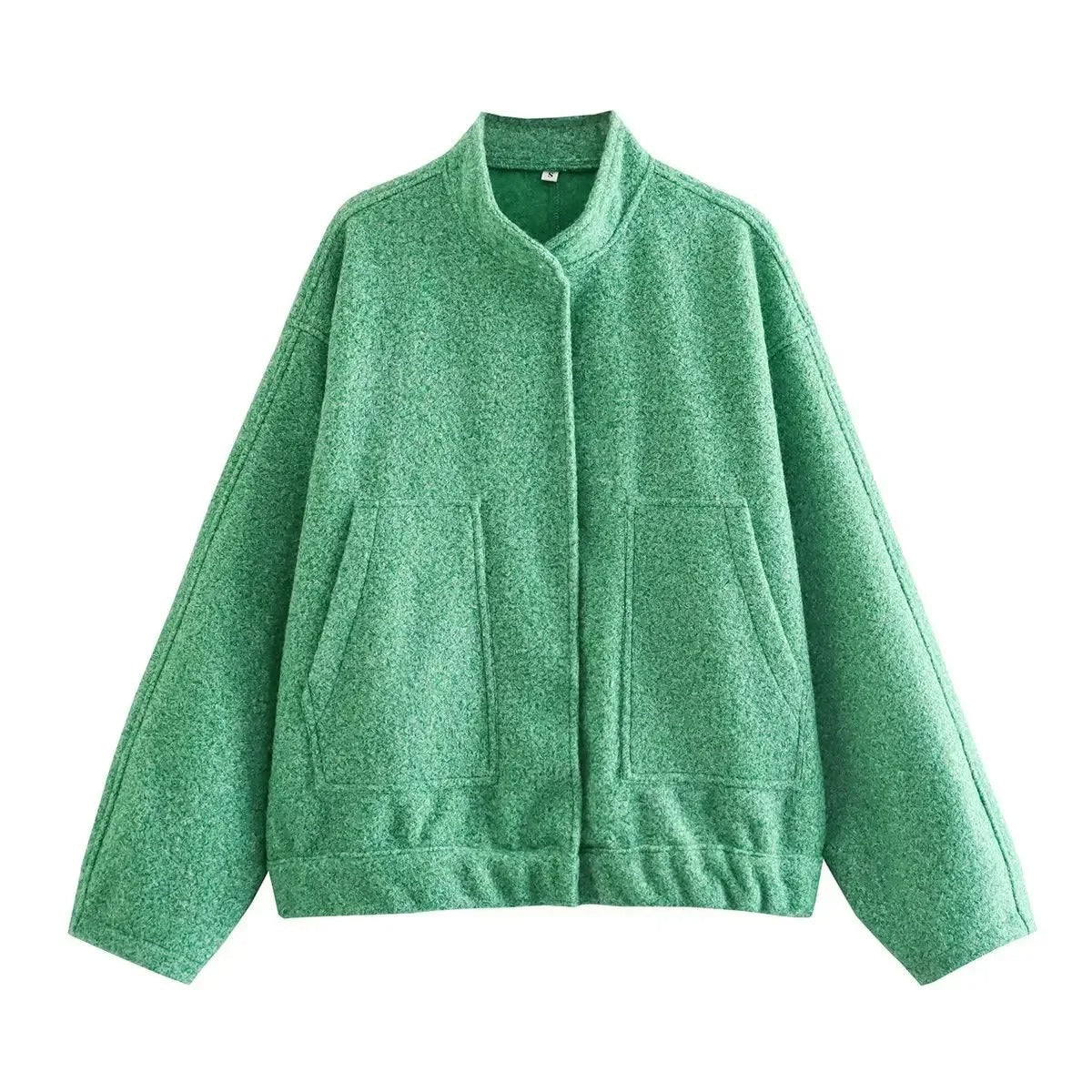 Oversized bomberjakke i tweed til kvinder