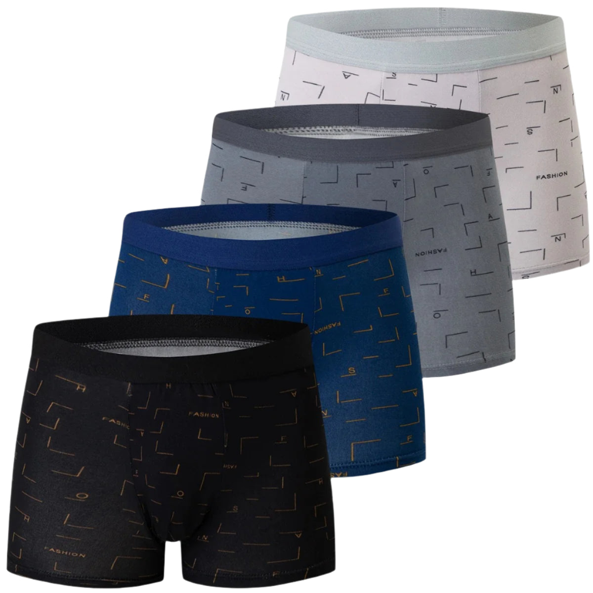 4-pak boxershorts med print til mænd