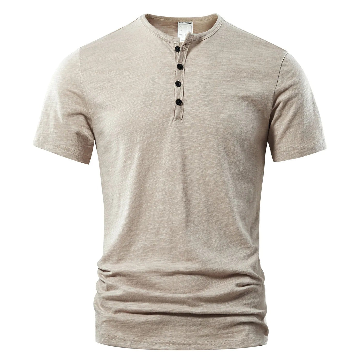 Sommer-Henley-T-shirt til mænd