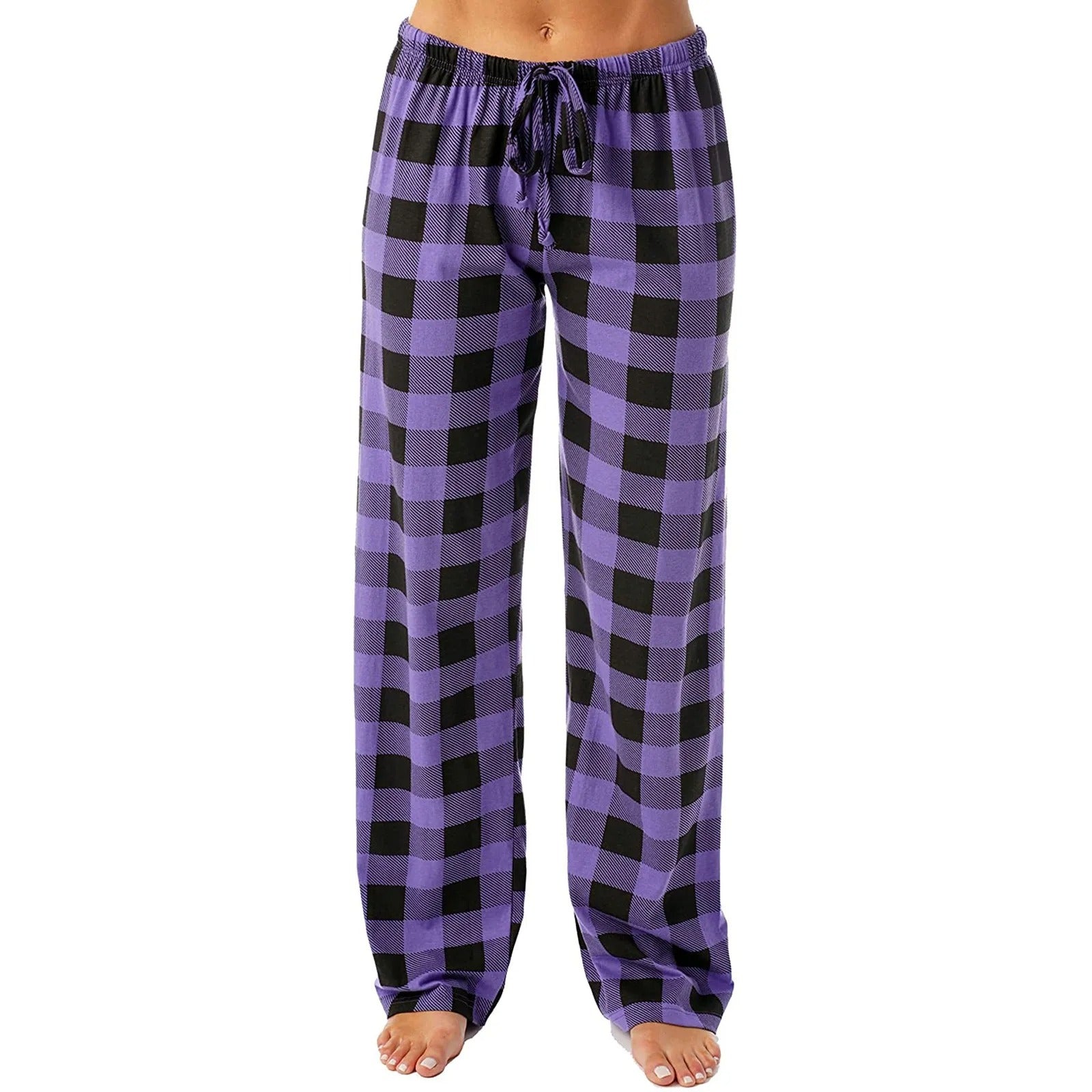 Kvinders plaidprintet pyjamas