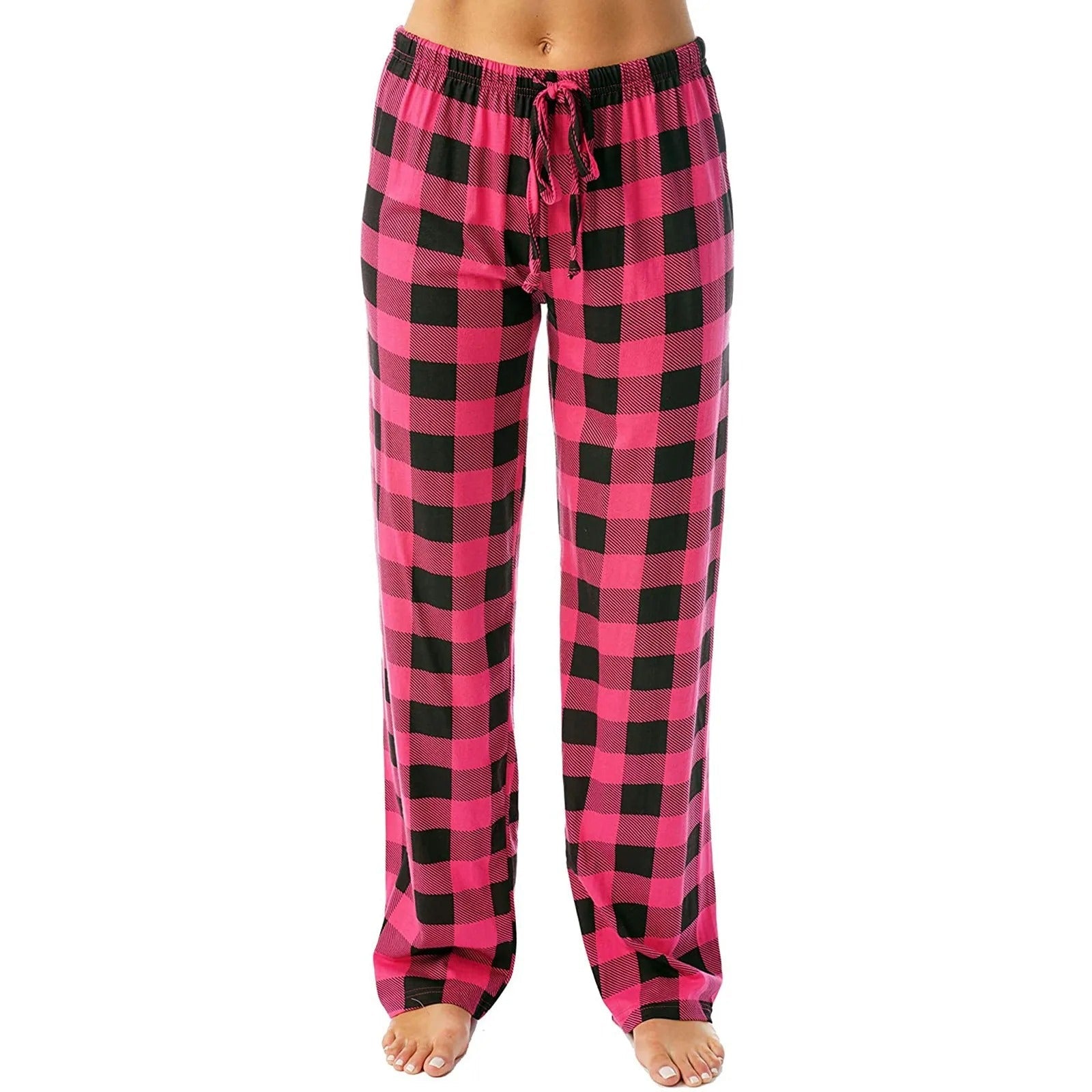 Kvinders plaidprintet pyjamas