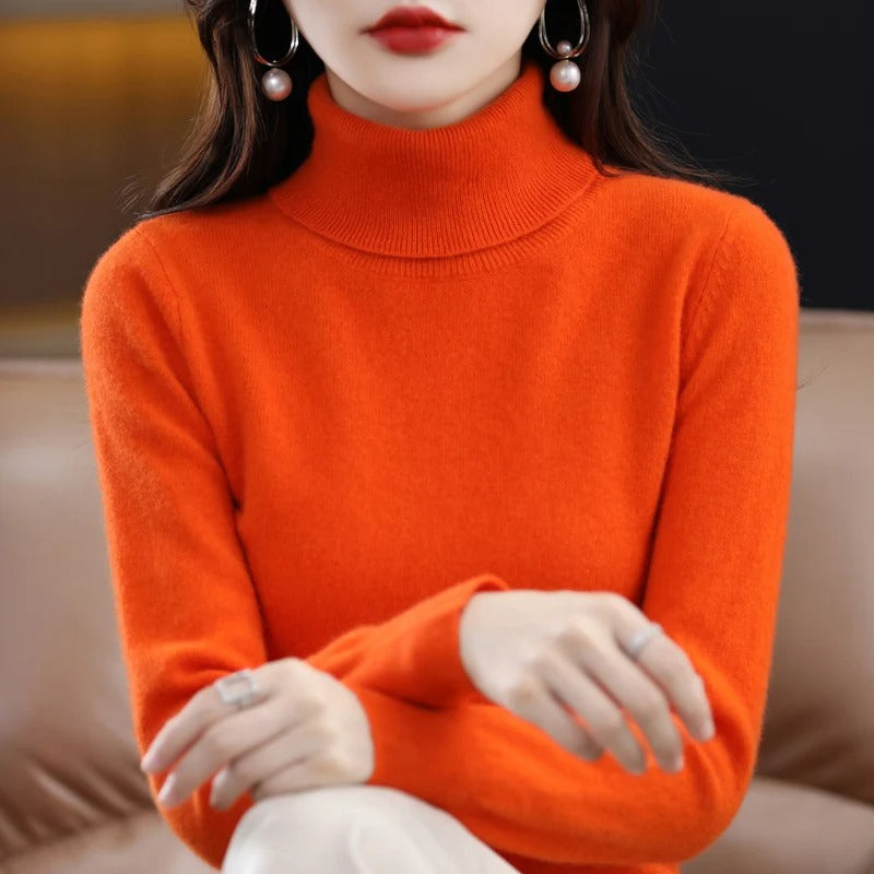 Strikket sweater i kashmir til kvinder