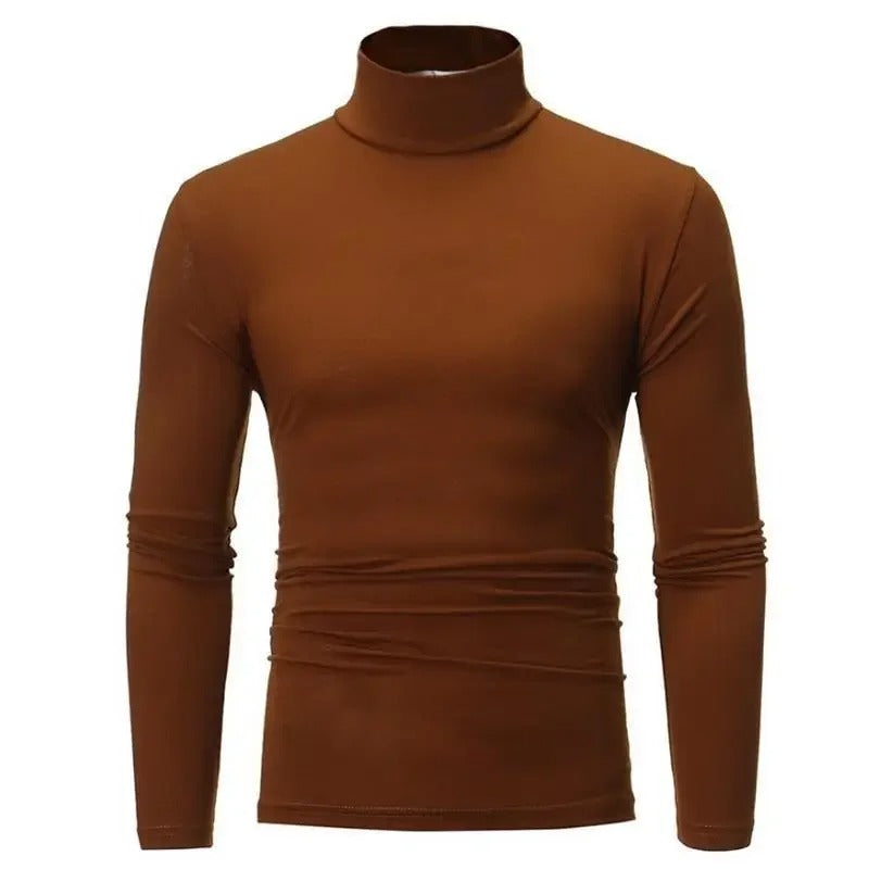 Termisk slim fit højhalset vintertop til mænd