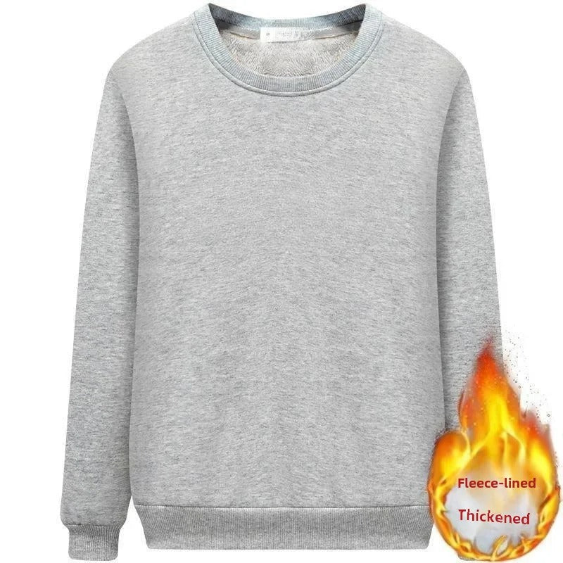 Fleeceforet sweatshirt med rund hals til kvinder