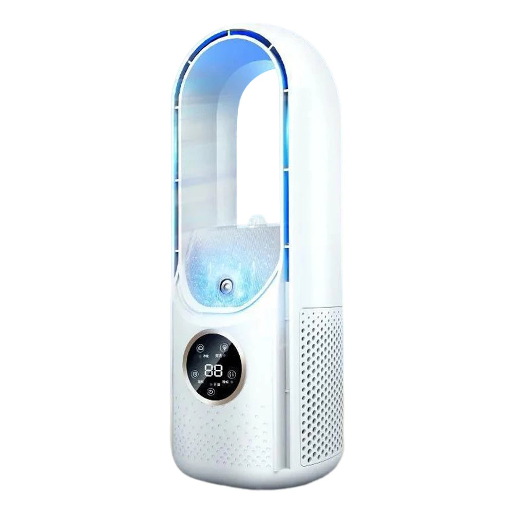 Airevo Luftkøler | USB Ventilator Uden Blade | 6 Niveauer | Stille & Med Timer | Luftfugter